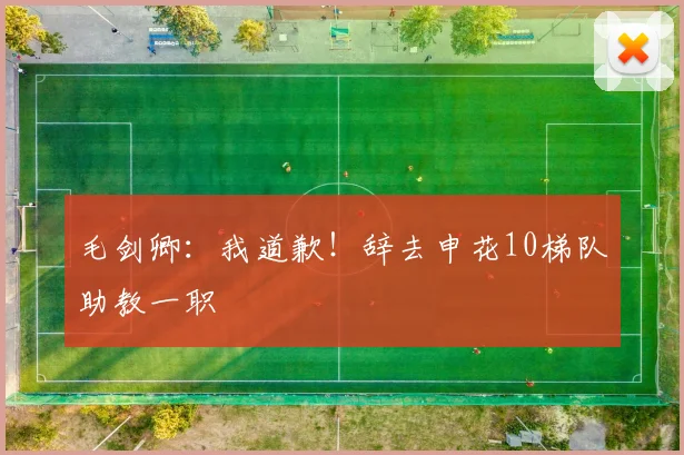 毛剑卿：我道歉！辞去申花10梯队助教一职